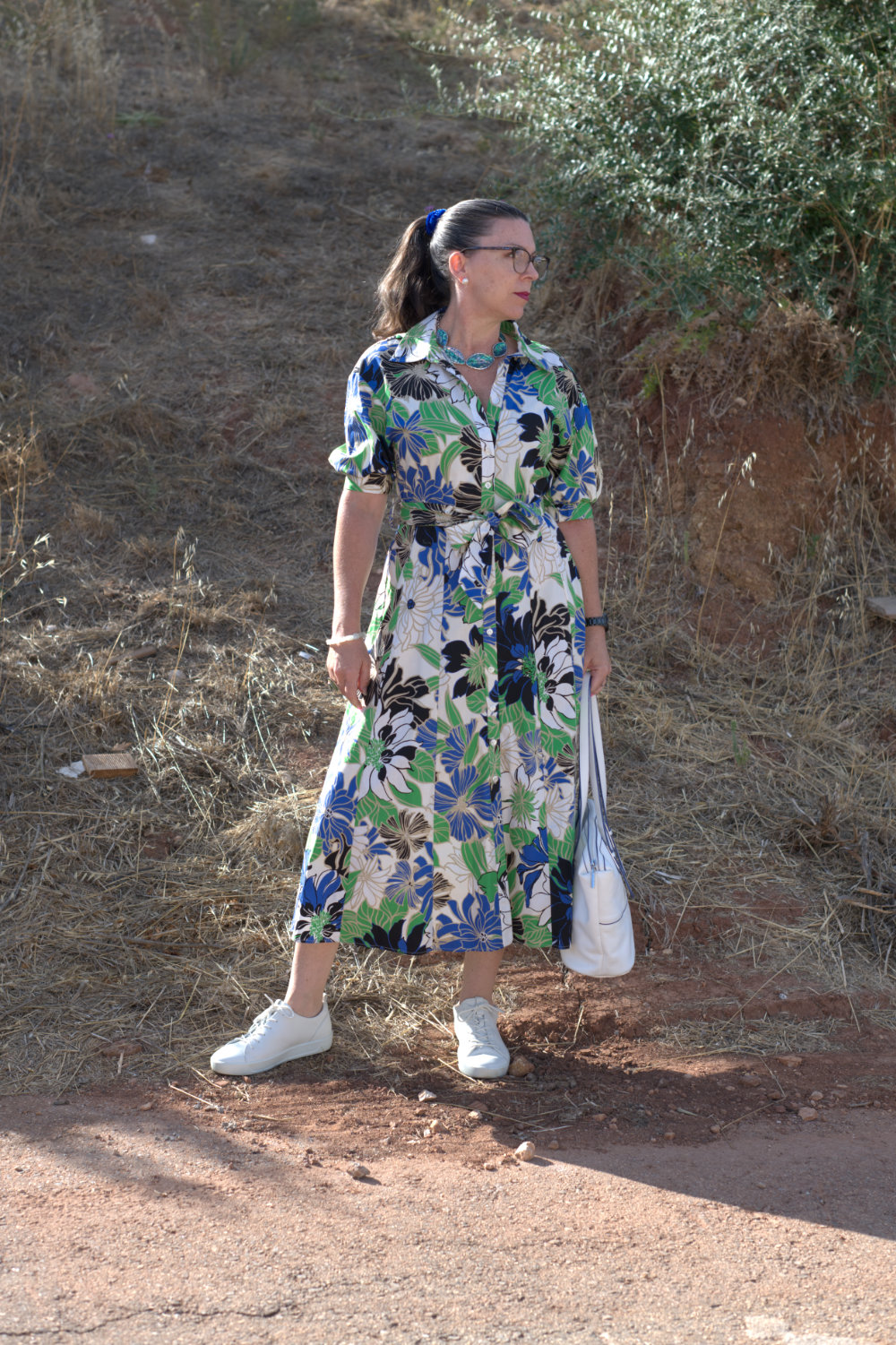 Blue and Green Zara Dress