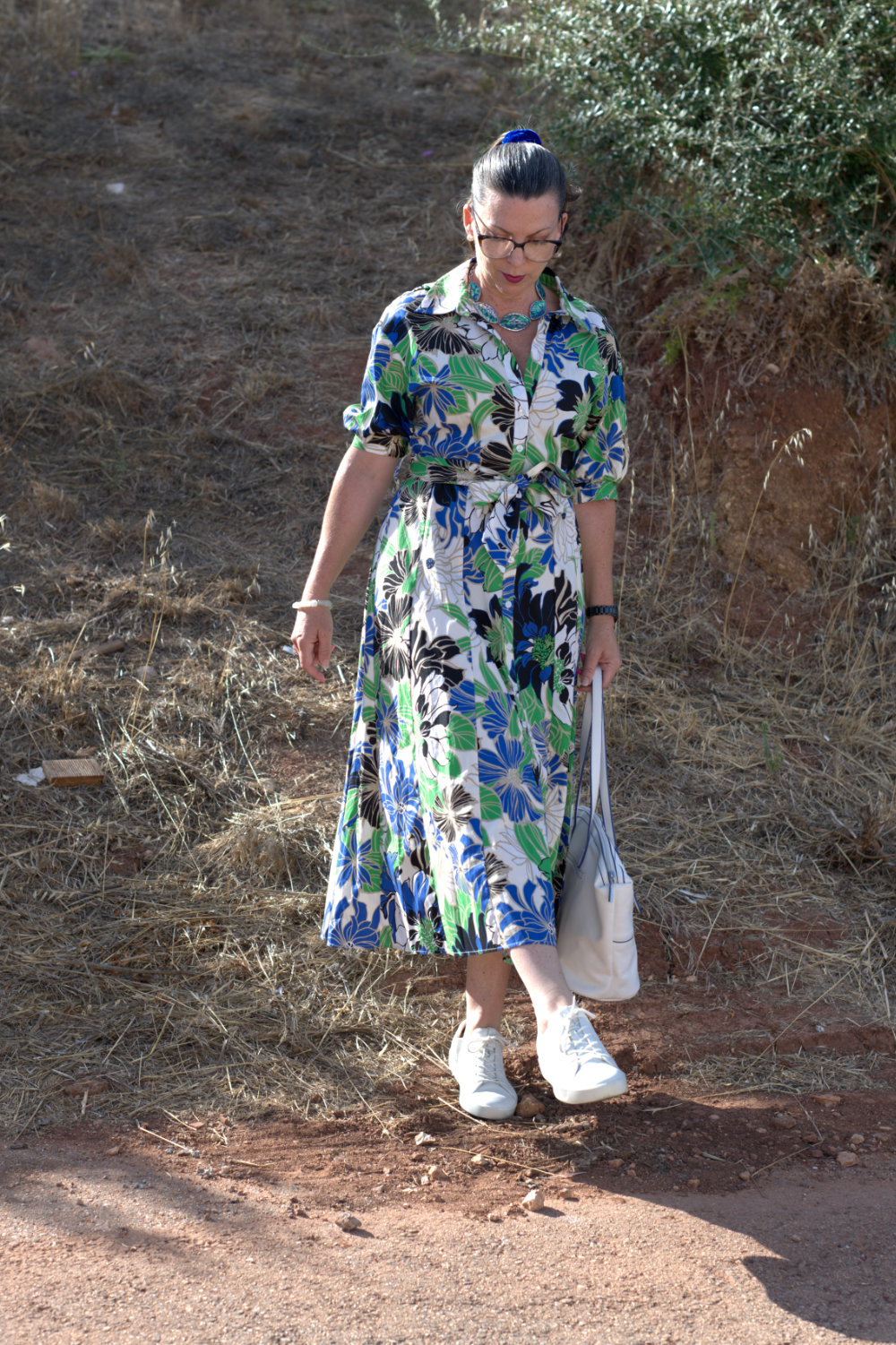 Blue and Green Zara Dress