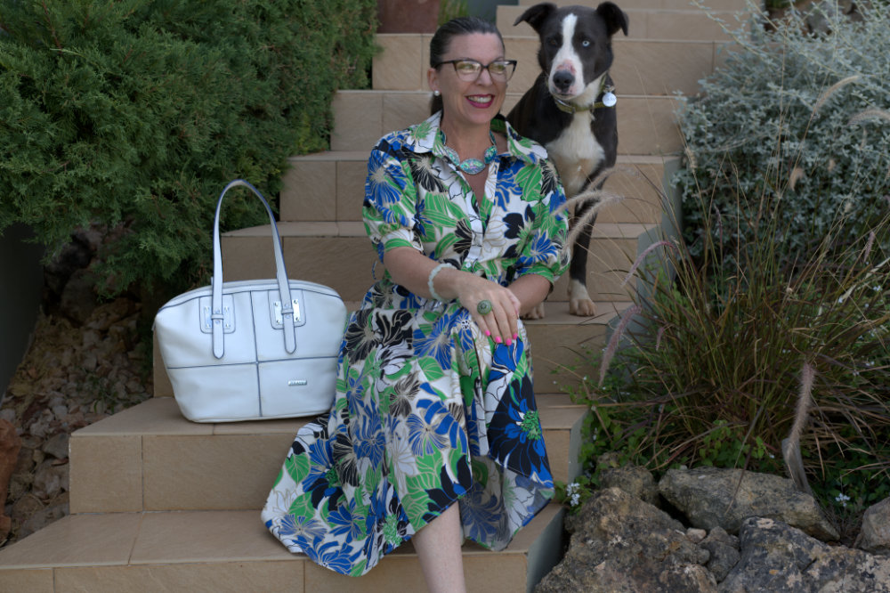 Blue and Green Zara Dress